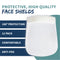 [12 Pack] Safety Face Shields - Comfortable Face Shield with Glasses - Face Shields Made From Clear PE Plastic - Face Mask Shield and Protector - Adjustable Foam Headband for Secure Fit