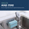 Stainless Steel Kitchen Sink Caddy Organizer With Brush DishCloth & Sponge Scrub Pad With Self Adhesive Hooks Over The Sink Drying Basket Rack- 4 in 1